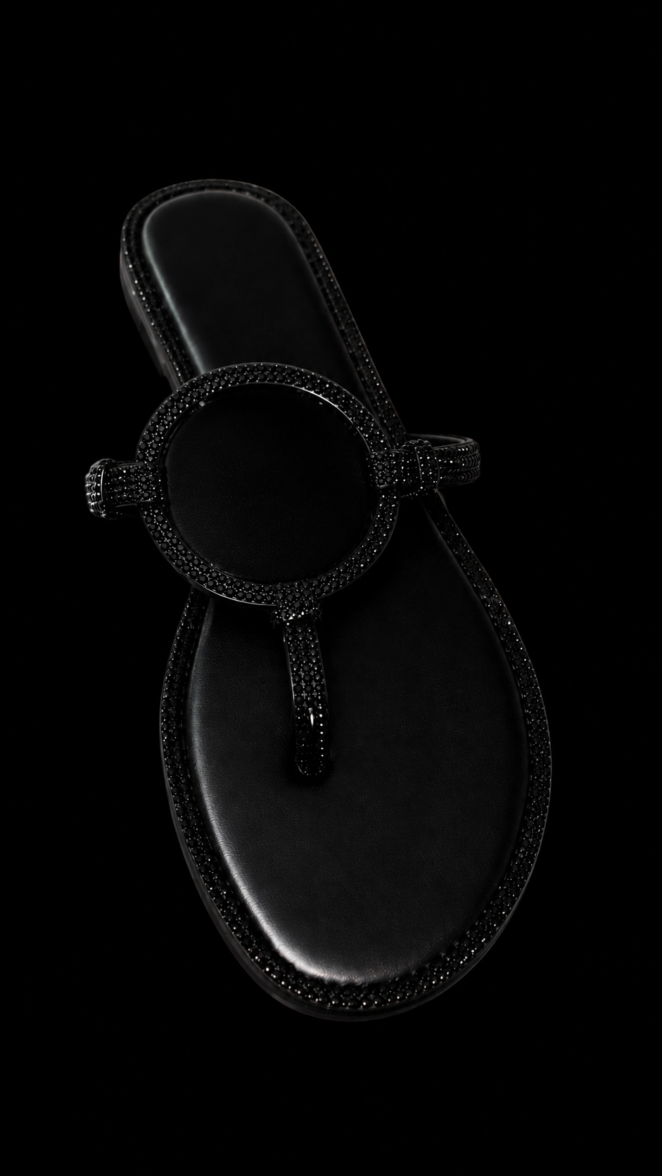 Black sparkly sandals